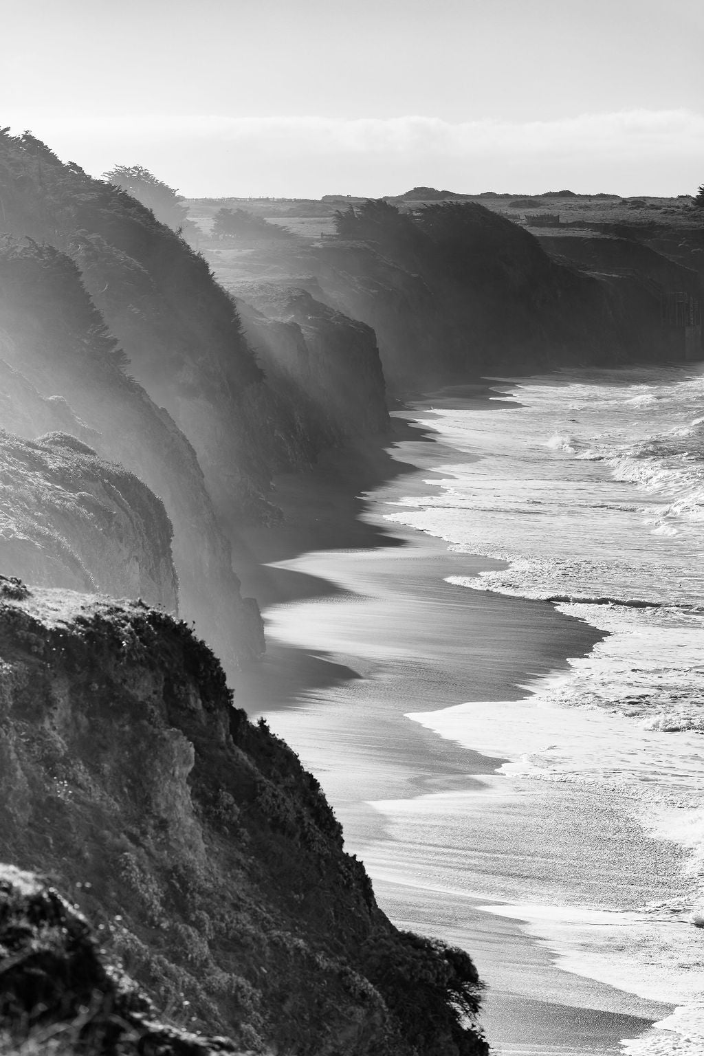 Glass Beach Black & White Landscape Fine Art print shops Coastal Northern California